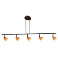 thumbnail image 1 of Cal Lighting SL-954-5-DB-RDS Éclairage de Rail - Verre Rouge & Bronze Foncé, 1 of 1