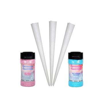 Concession Essentials Disposable Party Supply Sets with Cotton Candy Cones, Multicolor