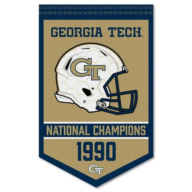 Tech Yellow Jackets Football National Champions Banner Pennant
