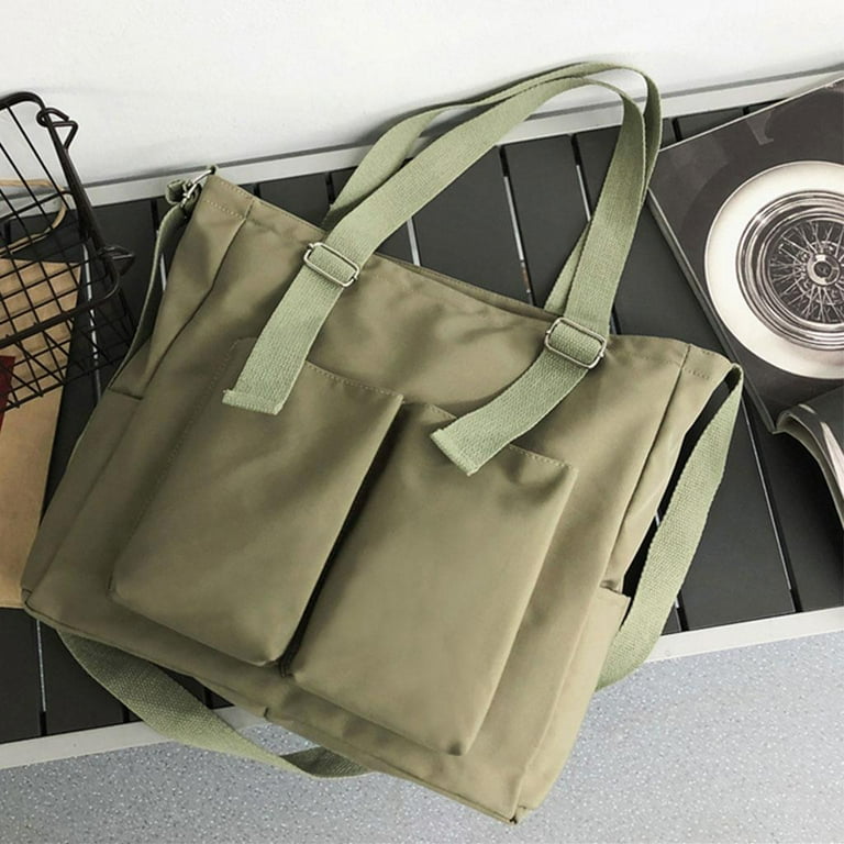 Shoulder Bag Crossbody Handbag Shoppers Bag Canvas Green - Walmart.com