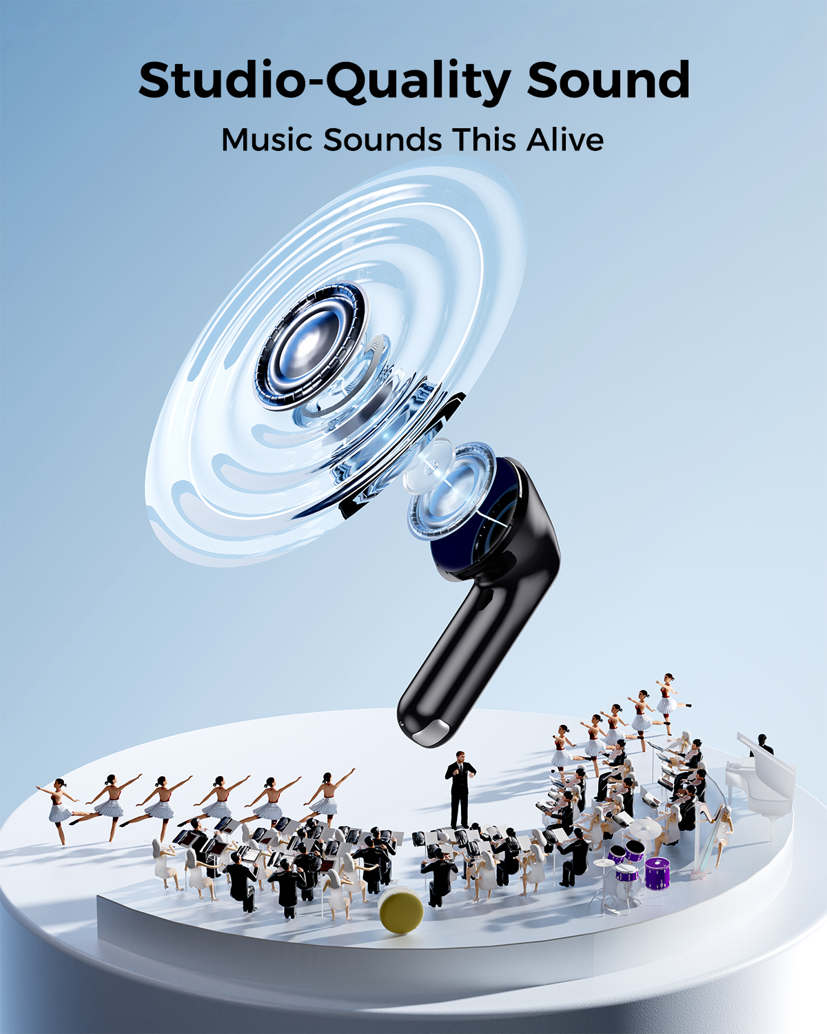 TRIGIZ Wireless Earbuds, Bluetooth 5.4, 60H Playtime, IPX7 photo 3
