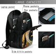 thumbnail image 4 of Balery Abstract Gold Floral Galaxy Mochila con carga USB para hombre y mujer - Mochila impermeable y antirrobo para portátil con puerto USB para viajes, trabajo, estudios y universidad, 4 of 7