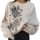 thumbnail image 2 of Sudadera con estampado de calavera para mujer, disfraz fácil, tops gráficos, jersey para Halloween Mano de caqui s, 2 of 5