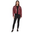 thumbnail image 1 of DKNY Womens Faux Leather Motorcycle Jacket, Red, Medium, 1 of 1