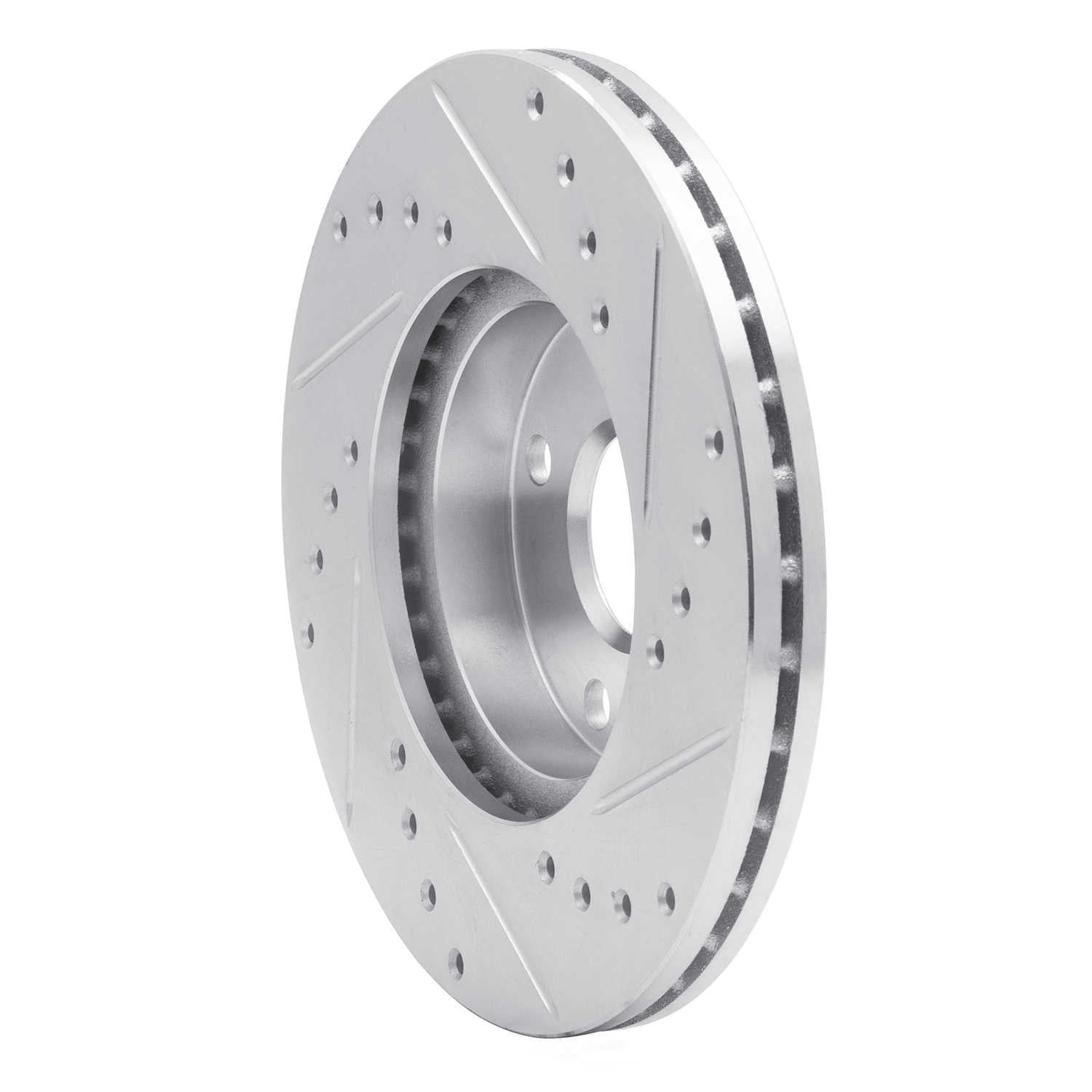Dynamic Friction Company 631-54002L DFC Brake Rotor - Drilled And Slotted - Silver
