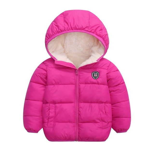 SYNPOS Manteau d'Hiver Épais à Capuche pour Petit Garçon Fille 4-5T