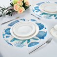 thumbnail image 4 of 15.4" Round Placemat Set of 4 Polyester Fabric Place Mats Non-Slip Dining Kitchen Table Mats for Kitchen Party Decor Marine Organismsd, 4 of 5