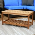 thumbnail image 5 of Sunnydaze Contemporary Rectangular Meranti Outdoor Coffee Table, 5 of 7
