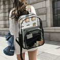 thumbnail image 6 of PVC Transparent Backpack Stylish & Durable Clear Backpack Perfect for School, Travel and Outings Cartoon Capybaras Pattern, 6 of 7