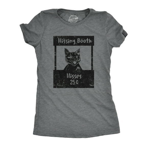 Womens Hissing Booth T Shirt Funny Mean Kitten Hiss Joke Tee for Ladies Womens Graphic Tees