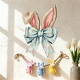 thumbnail image 4 of HuiXinOu Easter Bow Wooden Hanging Sign, 2D Flat Wall Door Decoration for Spring Festival, Porch Living Room Party Decor, Hand Painted Holiday Ornament, 4 of 6