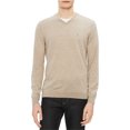 thumbnail image 1 of Calvin Klein Mens Extra Fine Merino Pullover Suéter, Beige, Grande, 1 of 1
