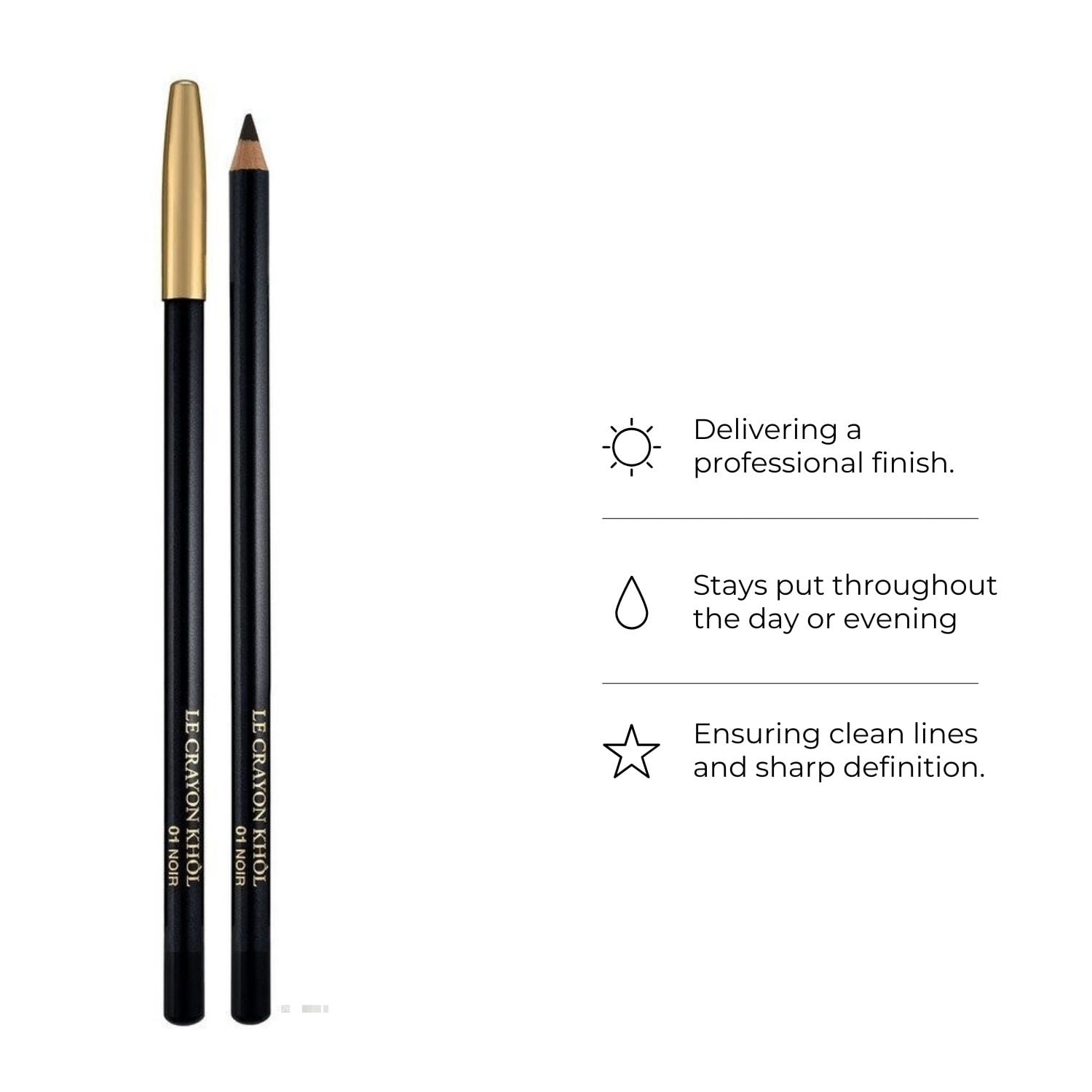 Lancome Le Crayon Khol Eyeliner Pencil 01 Noir for Women 0.09 oz