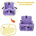 thumbnail image 3 of HOOETOON Shopping Cart Cover High Chair Cover Baby 2 in 1 Machine Washable Cotton Padded Safety Harness Toy Tether Toddler Infant Boy Girl,Flower Purple, 3 of 7