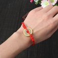thumbnail image 4 of Bracelets en Ficelle Rouge avec Pendentif en Pièces de Cuivre Chanceux du Feng Shui Chinois, 4 of 5