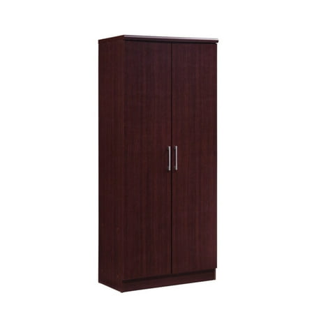 Hodedah Imports 2 Door Wardrobe with Shelves