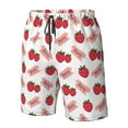 thumbnail image 4 of Logiee Strawberry Print Mens Swim Trunks Quick Dry Board Shorts,Breathable Hawaii Beach Shorts Swimwear Bathing Suits-Medium, 4 of 6