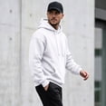 thumbnail image 4 of Mens Oversized Hoodies Fleece Lined Sweatshirts | Fall Winter Hooded Collar Drawstring Pullover With Pocket for Workout Gym, 4 of 6