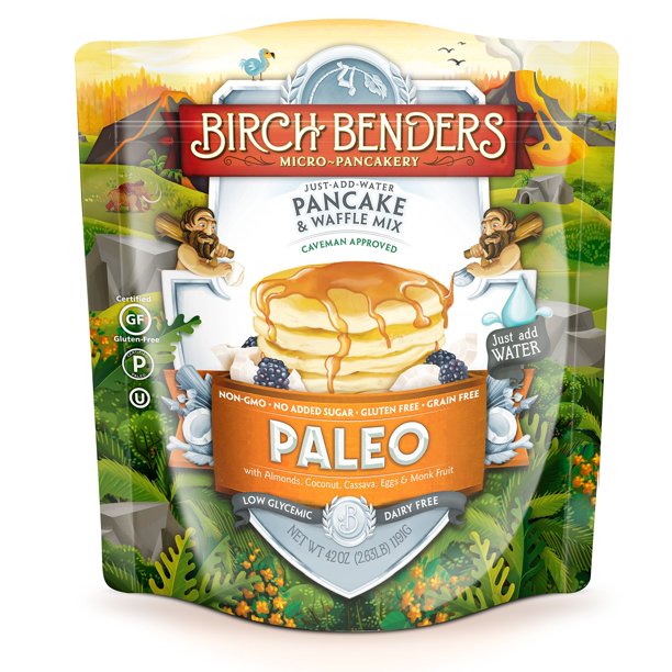 Paleo Pancake And Waffle Mix By Birch Benders Low Carb High Protein High Fiber Gluten Free Low Glycemic Prebiotic Keto Friendly Made With Cassava Coconut And Almond Flour 42 Ounce 1 Pack Walmart Com Walmart Com