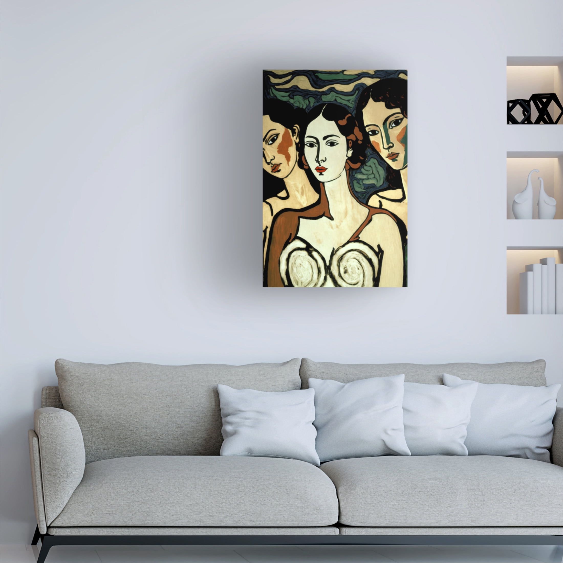 Canvas Wall Art - Treechild 'The Soul Sisters' Wall Art for Living Room, Bedroom, or Office D?cor by Trademark Fine Art - 16 x 24 Inches