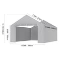 thumbnail image 2 of VEVOR Carport Replacement Canopy Cover Side Wall 13 x 20 ft, Garage Tent Shelter Tarp Heavy-Duty Waterproof & UV Protected, Easy Installation with Ball Bungees,Grey (Top and Frame Not Included), 2 of 9