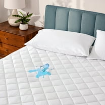 Bare Home Waterproof Mattress Pad - Deep Pocket Fitted Cover - Queen, White