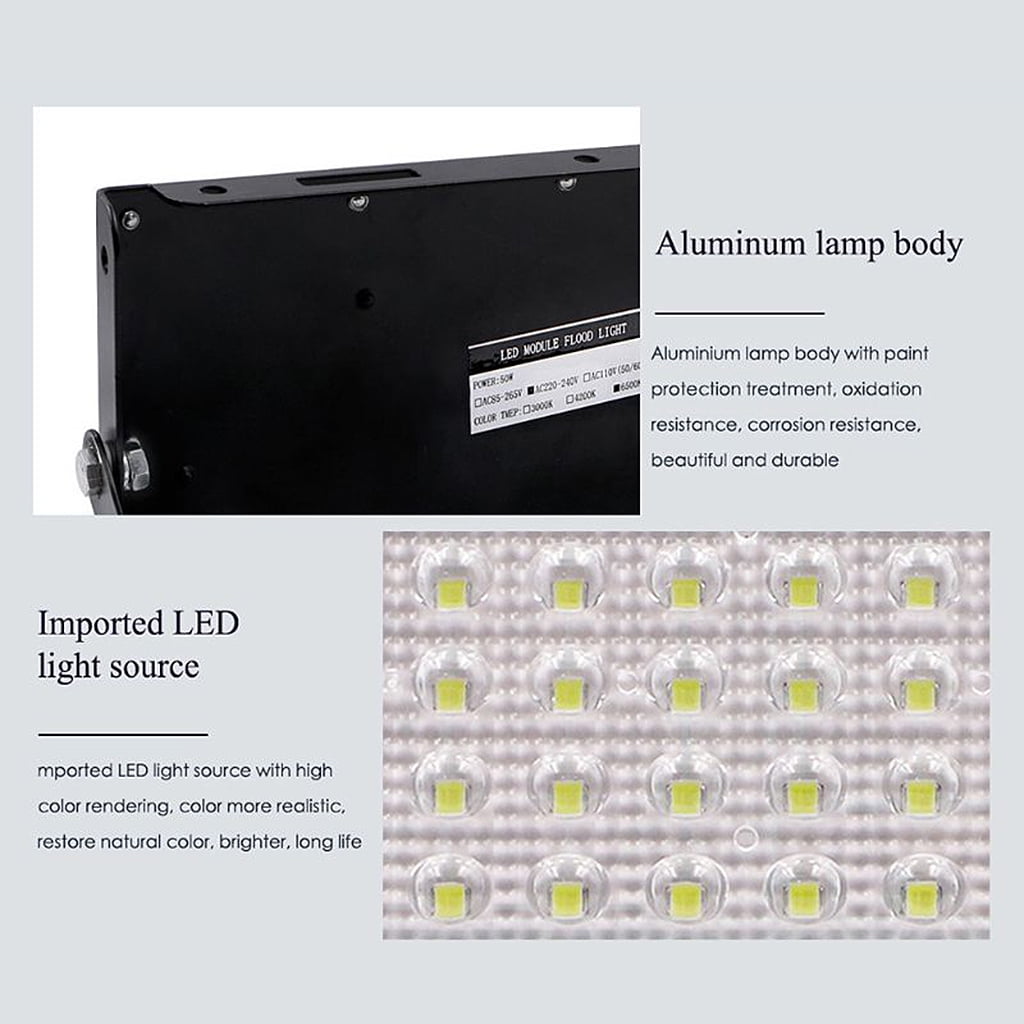 ✪ LED Floodlight Outdoor Spotlight 50W Wall Washer Lamp Reflector IP65 Waterproof Lighting Garden RGB Flood Light AC 110V