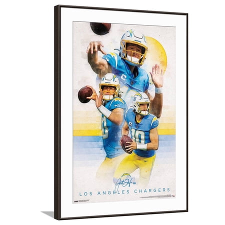 NFL Los Angeles Chargers – Justin Herbert 22 Canvas Wall Poster 22.375 x 34