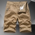 thumbnail image 2 of HCNTES Cargo Shorts Drawstring Stretch Waist Summer Quick Dry Beach Athletic Gym Golf Shorts(Khaki,32), 2 of 8