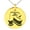 Gold, variant on Stainless Steel Letter R Initial 3D Monogram Engraved Small Medallion Circle Charm Pendant Necklace