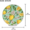 thumbnail image 3 of Coolnut 60" Yellow Lemons Outdoor Round Tablecloth, Waterproof Stain-Resistant Non-Slip Circular Tablecloth with Umbrella Hole and Zipper for Tabletop Backyard Party BBQ Decor, 3 of 7