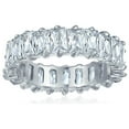 thumbnail image 2 of Bling Jewelry Womens Art Deco Style CZ Cubic Zirconia Baguette Eternity Band Ring Sterling Silver, 2 of 6