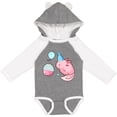 thumbnail image 3 of Inktastic Cute Axolotl Birthday with Cupcake Boys or Girls Long Sleeve Baby Bodysuit, 3 of 5