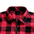 thumbnail image 6 of Plaid Shacket for Men Ghalytn Check Zip Shirt Jacket - Casual Outerwear with Pockets, 6 of 7