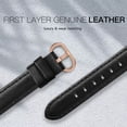 thumbnail image 2 of SWEES Leather Band Compatible for Apple Watch 38mm 40mm 41mm, Slim Thin Dressy Elegant Genuine Leather Strap Compatible for iWatch Series 8, 7, 6, 5, 4, 3, 2, 1, SE, Sport& Edition Women, Black, 2 of 5
