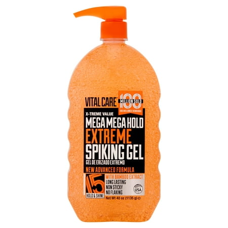 (2 Pack) Vital Care Mega Mega Hold Extreme Spiking Hair Gel, 40 (Best Product For Spiking Short Hair)