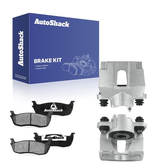 AutoShack Rear Brake Calipers   Ceramic Brake Pads Replacement for 2011 Lincoln Town Car 6-PC Kit