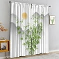 thumbnail image 3 of Bamboo Forest Window Curtain Panels 42x54in - Hinode Mountain Leaf Ink Painting Soundproof Long Curtains, Energy Saving Thermal Insulation Shading Window Drape for Living Room Bedroom Kitchen, 3 of 6