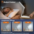 thumbnail image 3 of CAALOGT LED Modern Desk Lamp for Office Home, Foldable Battery Operated Desk Light with 3 Modes Dimmable, White, 3 of 7