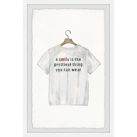 Marmont Hill A Smile Is the Prettiest Thing Framed Wall Art