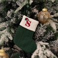 thumbnail image 1 of Home Decor Christmas Stockings With Initials Large Embroidered Letter Knit Red White Christmas Stocking For Family Holiday Decorations And Xmas Tree Fireplace, 1 of 4