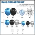 thumbnail image 2 of Blue Silver Black Balloon Arch Kit,Balloon Garland with Blue Confetti Star Foil Balloons for Graduation Baby Shower Birthday Anniversary Retirement Party Decorations, 2 of 6