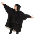 thumbnail image 4 of The Comfy Original Oversized Microfiber Wearable Blanket for Adults, Black, 4 of 7