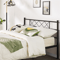 thumbnail image 2 of Fullfurnique Simple Metal Platform Bed Frame with Headboard and Footboard, Full, Black, 2 of 7