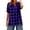 Purple, variant on Vivianyo HD Womens V Neck Plaid Shirts with Short Sleeve, Button Down Roll Up Tops ,Womens Plus,Purple, Size S-5XL