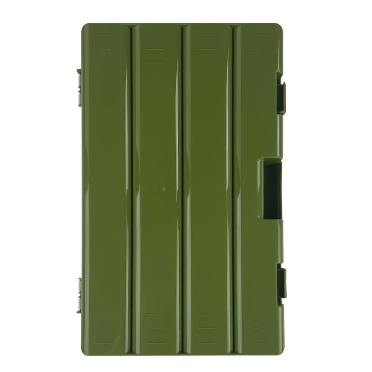 Ozark Trail Large Plastic Tray Fishing Tackle Box 3700, Green
