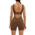 thumbnail image 3 of INSPIRE CHIC Women's U Neck Full Body Shaper Hollow Back Butt Lifter Shapewear Bodysuit L Brown, 3 of 6