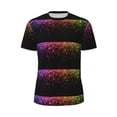 thumbnail image 5 of Wukai Colorful Sparkling Print Men's Short-Sleeved Mesh T-Shirt,Quick-Dry Short Sleeve Workout T-Shirt-Small, 5 of 8