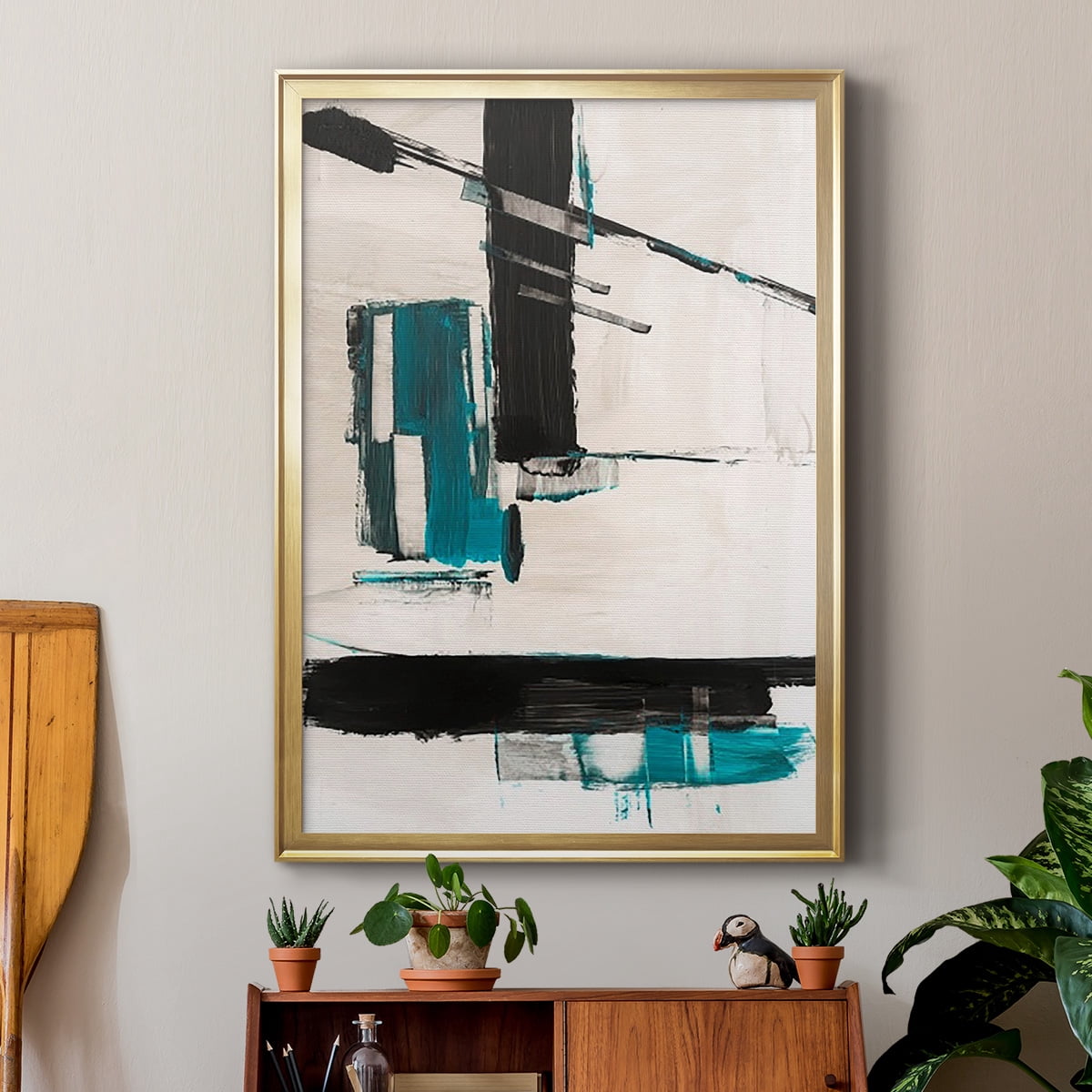 Geometry Notes II Premium Framed Print, in Gold, Black, or Silver - Ready to Hang