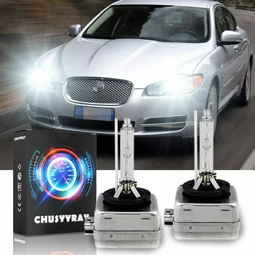 HID Xenon Headlight Bulbs Low Beam 6000K White Set of 2 for Jaguar XF 2009 2010 2011